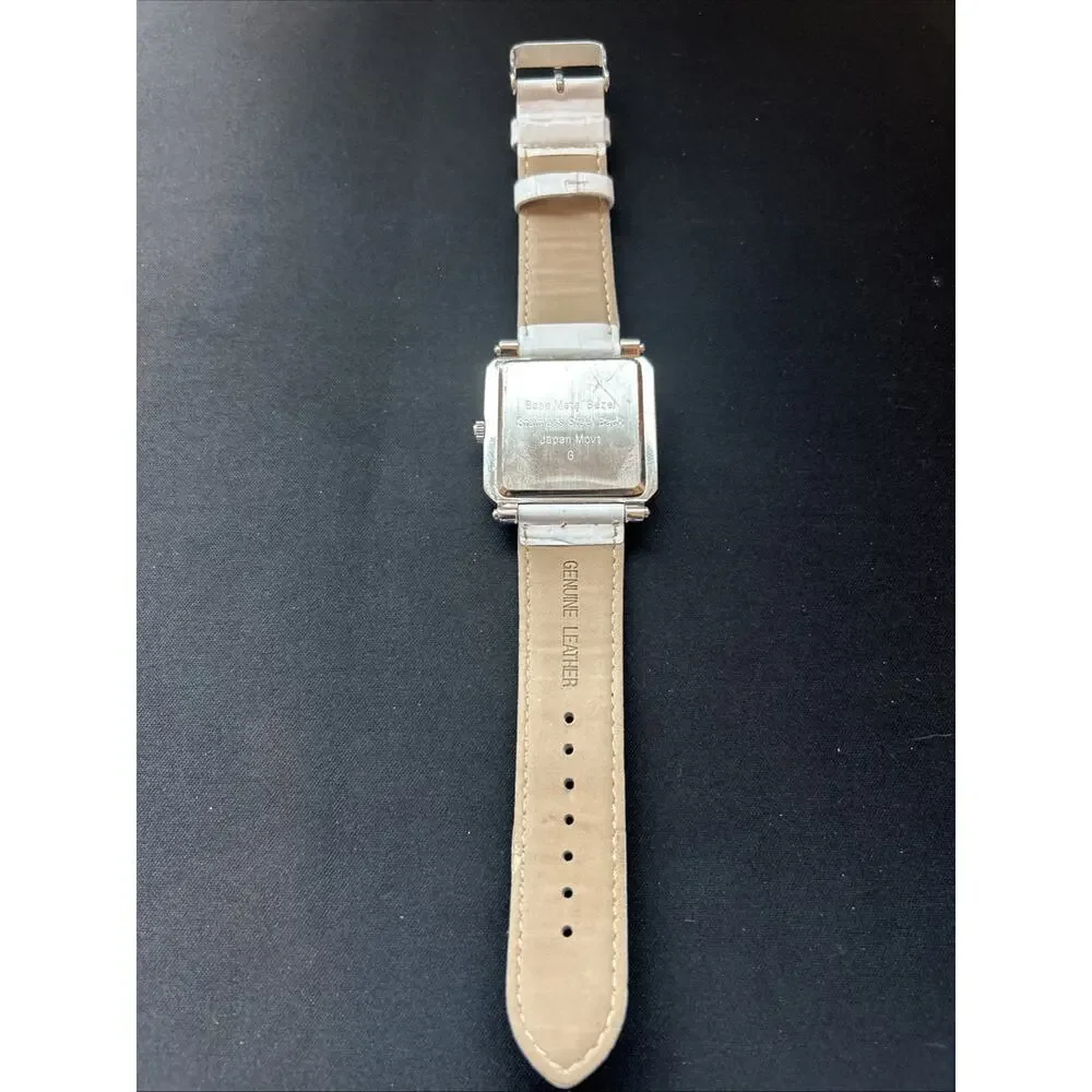 Premier Designs Silver Tone White Band Women’s Quartz Watch